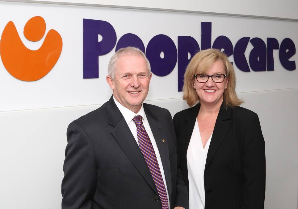 Recognised: Peoplecare chief executive Michael Bassingthwaighte and head of people and culture Maree Morgan-Monk. Picture: GREG ELLIS