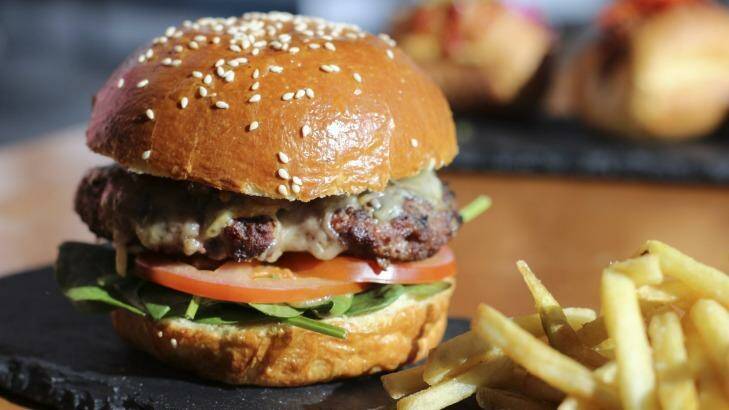 Student-friendly: Burgers from The Well at the University of Canberra.  Photo: Supplied