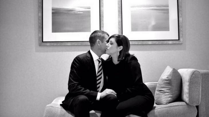 Mike Baird and his wife Kerryn in the shot arranged by Tony Story. Photo: Twitter