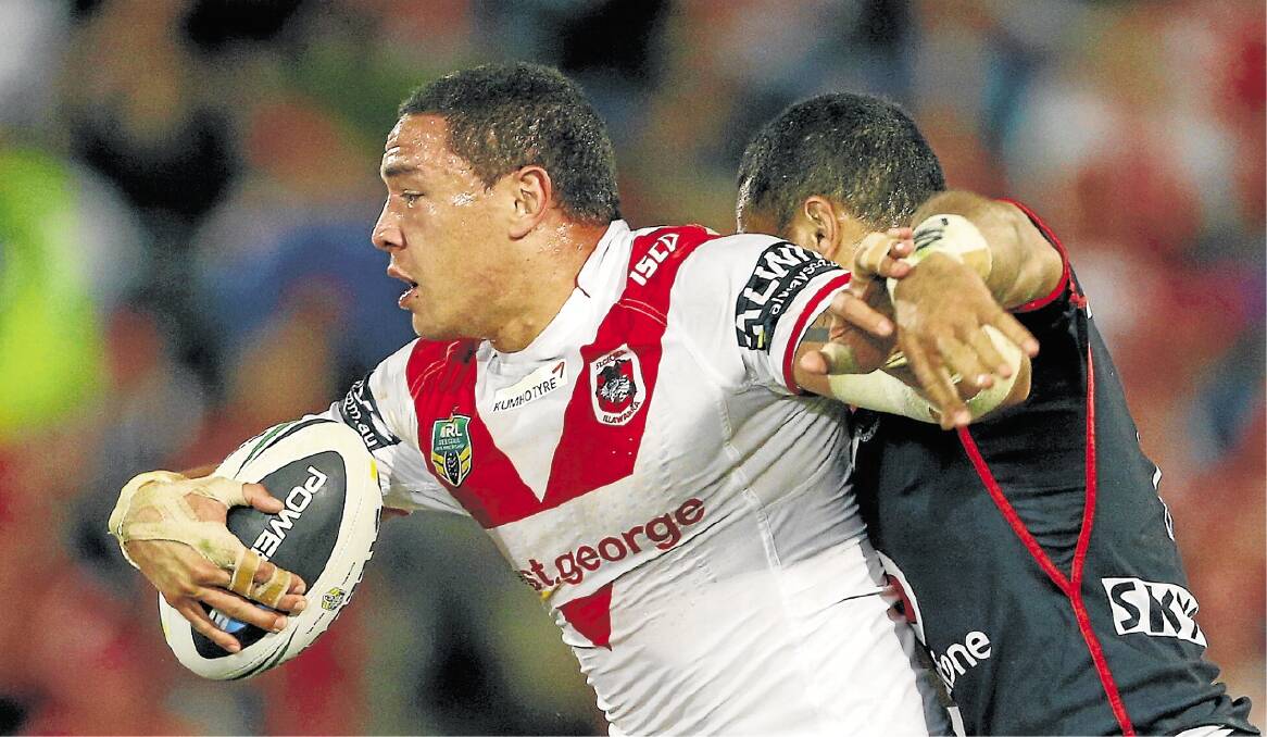 Soul searching: Front-rower Tyson Frizell says the Dragons pack is big enough but just not playing well.