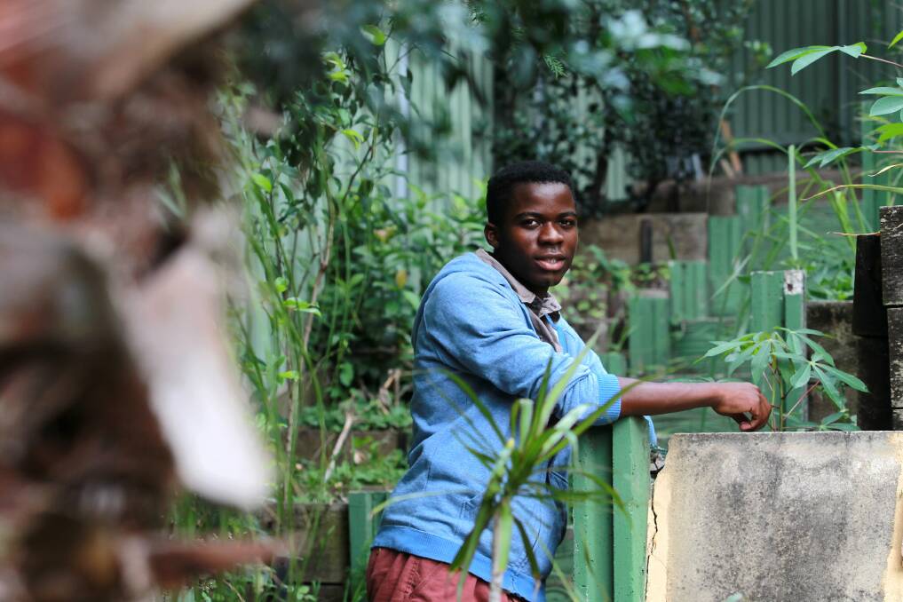 Year 12 student at Cedars College Jean Marc Bukasa grows African fruit and vegetables for the migrant community. Picture: ORLANDO CHIODO