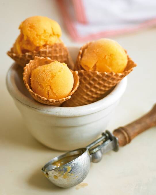 Make sure you use ripe mangoes that have a strong aroma in this sorbet <a href="http://www.goodfood.com.au/good-food/cook/recipe/mango-sorbet-20130725-2qlga.html"><b>(Recipe here).</b></a>