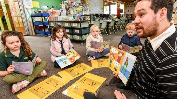 Victorian students learning to read with phonics.  Photo: Justin McManus