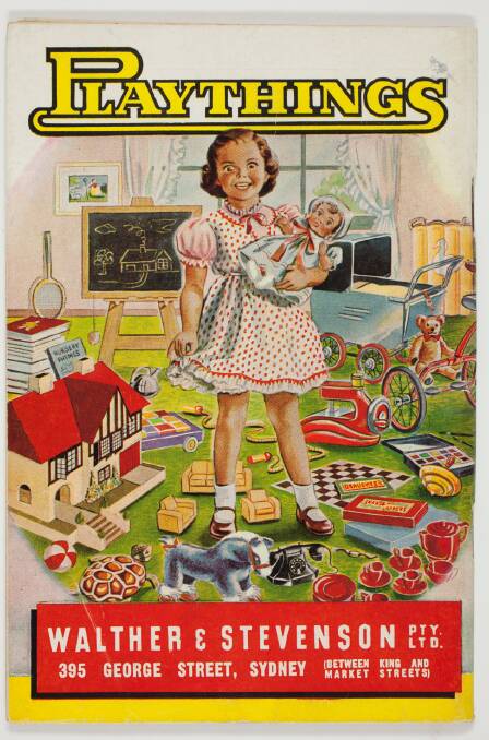 Walther & Stevenson Playthings catalogue back cover 1954-1955 and Playthings catalogue cover (below) December 1939. Pictures: STATE LIBRARY OF NSW