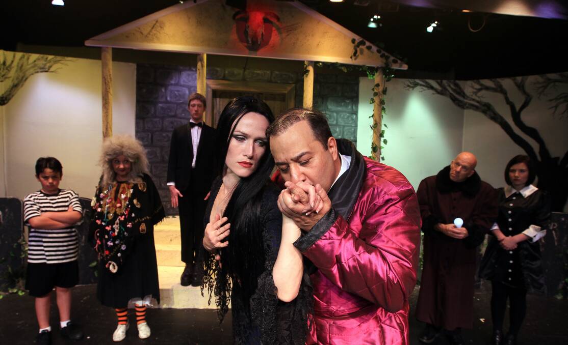 All in the family: The cast of Arcadians Theatre Group's production, The Addams Family.Picture: SYLVIA LIBER