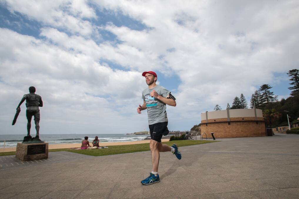 Ed Wilkinson is raising money for HeartKids Australia by running 350 kilometres from Canberra to Sydney. Picture: ADAM McLEAN