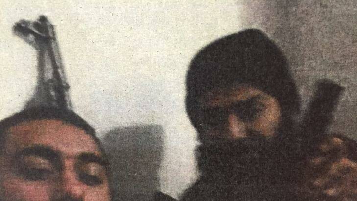 Caner Temel and Mohammad Ali Baryalei in an image sent during a Skype call with Hamdi Alqudsi. Photo: Supplied