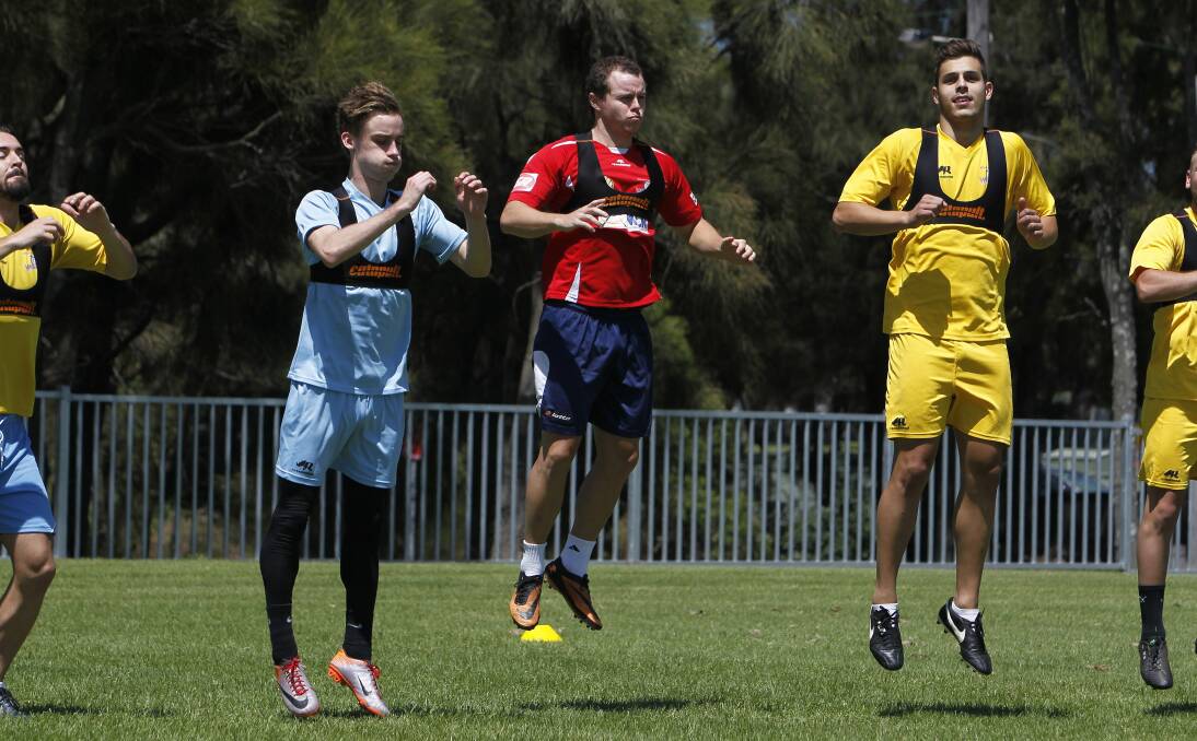 South Coast Wolves players working hard in their pre-season fitness sessions. Picture: ANDY ZAKELI