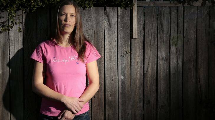 Pink Hope ambassador Robyn Smith, of Gungahlin, has a 66 per cent chance of developing breast cancer across her lifetime. Photo: Jeffrey Chan