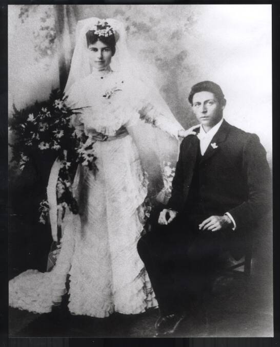 George Ramsey and his wife Josephine on their wedding day in 1907