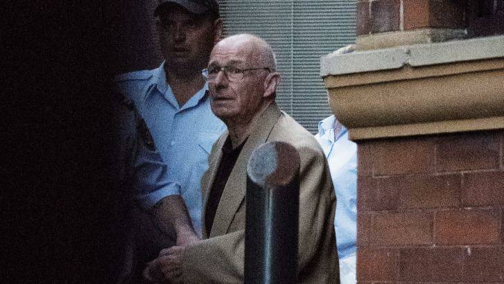 Roger Rogerson leaves Sydney's King Street Supreme Court in April 2016 after facing the court on murder charges. Photo: Christopher Pearce