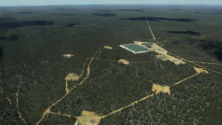 Santos' Bibblewindi ponds in the Pilliga State Forest. Photo: Dean Sewell