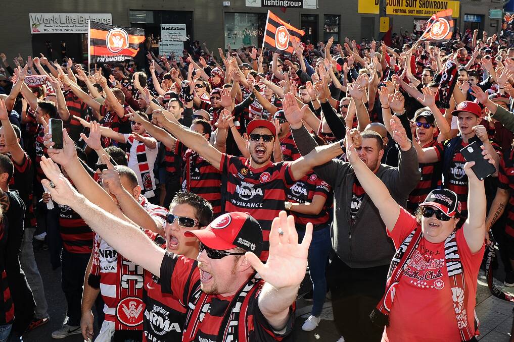 Numbers: Western Sydney fans show the type of support making A-League a powerful summertime spectator attraction. Picture: GETTY IMAGES