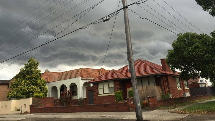 Storm clouds over Sydney's inner west. Photo: Amanda Hoh
