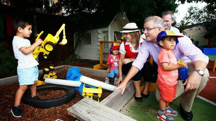 Social Services Minister Scott Morrison says there is a need for stronger eligibility tests on childcare subsidies. Photo: Daniel Munoz