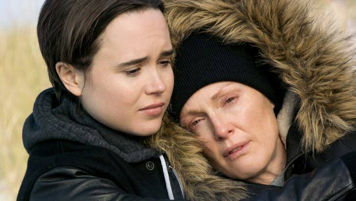 Stacie Andree (Ellen Page) and Laurel Hester (Julianne Moore) in a scene from <i>Freeheld</i> Photo: eOne