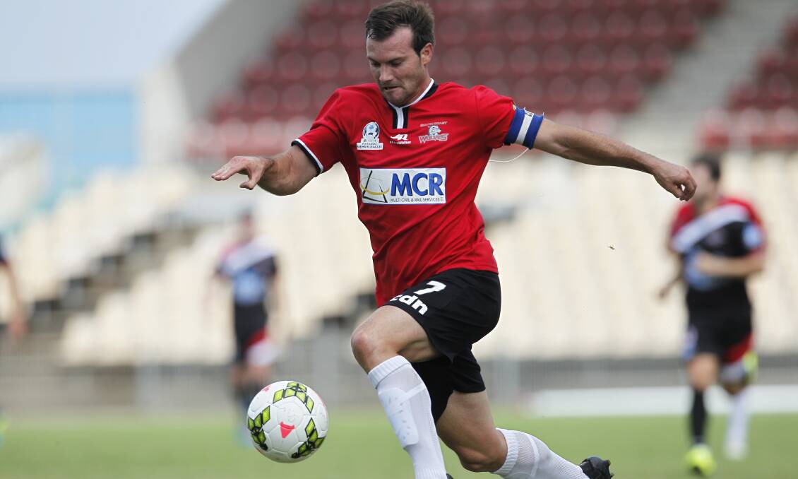 South Coast captain Chris Price in the heartbreaker against Blacktown City at WIN Stadium on Sunday. Picture: CHRISTOPHER CHAN