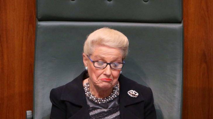 Speaker Bronwyn Bishop. Whisking Mrs Bishop to the Liberal Party fundraiser at Clifton Springs Golf Club was a routine matter. Photo: Andrew Meares
