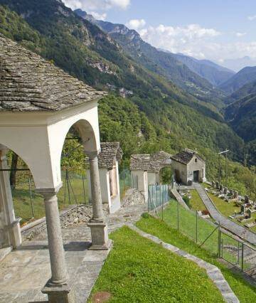 A view of the Onsernone Valley from the village of Comologno. Photo: Andrew Bain