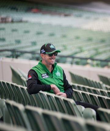 Kevin Pietersen poses for a photo at the MCG on Monday.
 Photo: Josh Robenstone