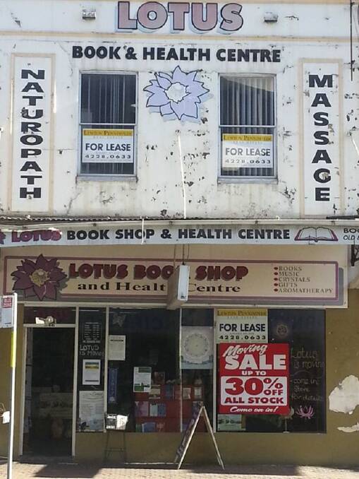 The Lotus Book Shop in Crown St before it underwent  a facelift in Wollongong's facade rejuvenation program. Picture: WOLLONGONG CITY COUNCIL
