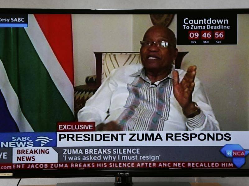 President Jacob Zuma has broken his silence, saying the push for his resignation is "unfair".