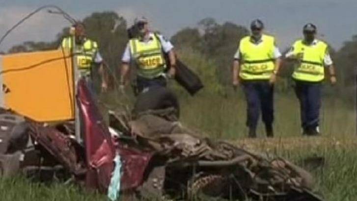 A police officer found his daughter dead after being called to the scene of a car crash. Photo: Seven News