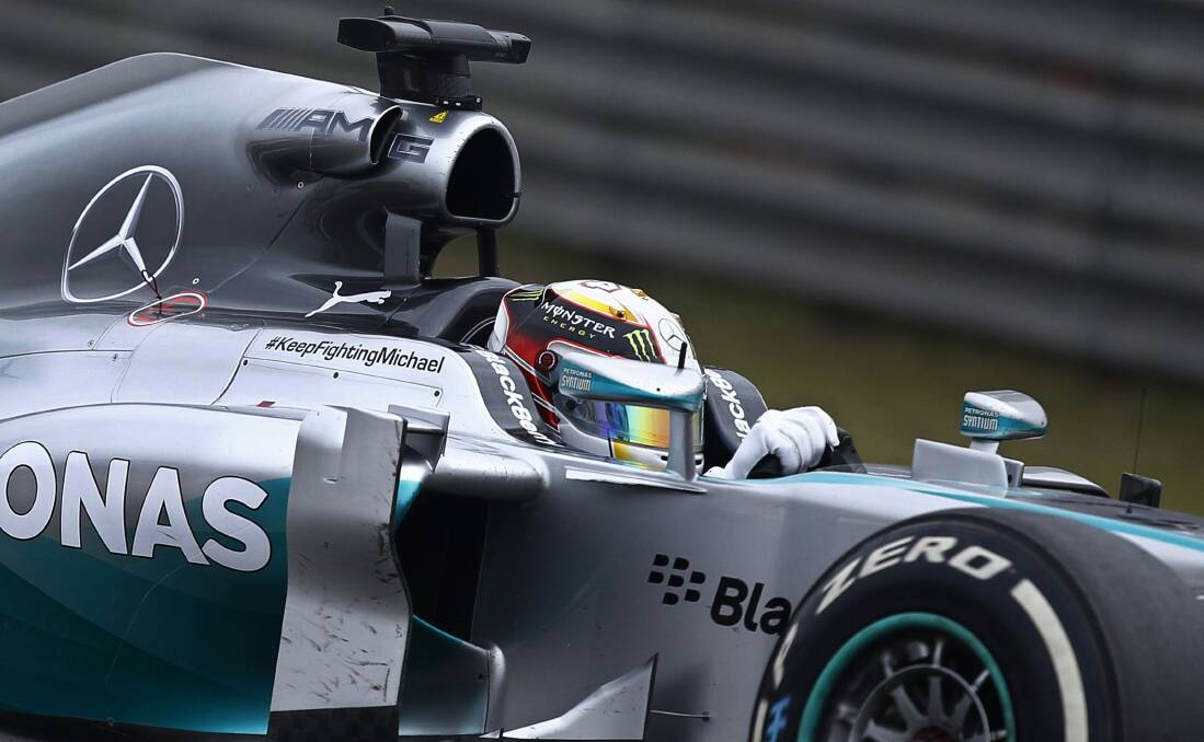 Hot run: Mercedes driver Lewis Hamilton has won the last three grands prix in succession.