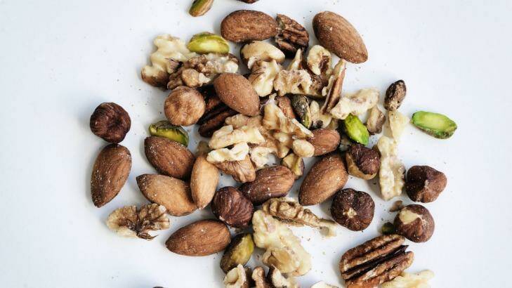Nuts: a good source of fibre. Photo: William Meppem