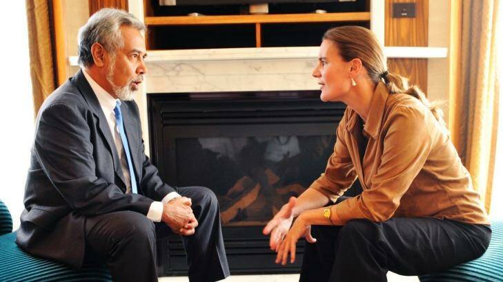President of East Timor Xanana Gusmao and his wife Kirsty Sword Gusmao on an official visit to Australia in 2008. Photo: Jason South