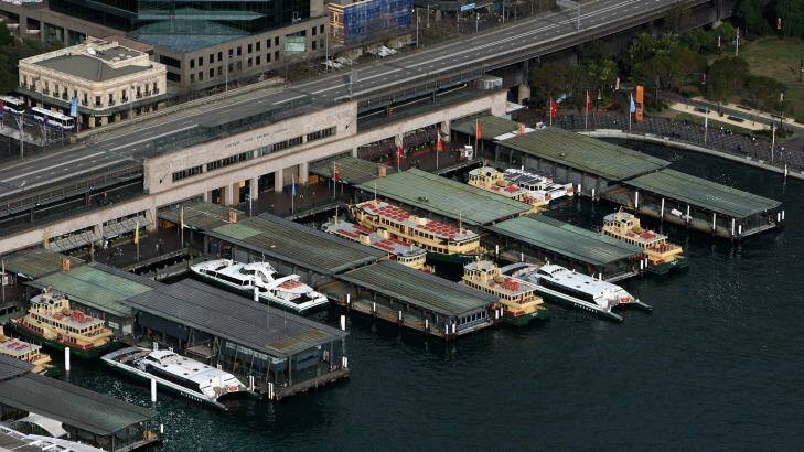 The Cahill Expressway looms over the Circular Quay ferry wharves. "If they thought about it they could have done much much better". Photo: Bob Pearce 