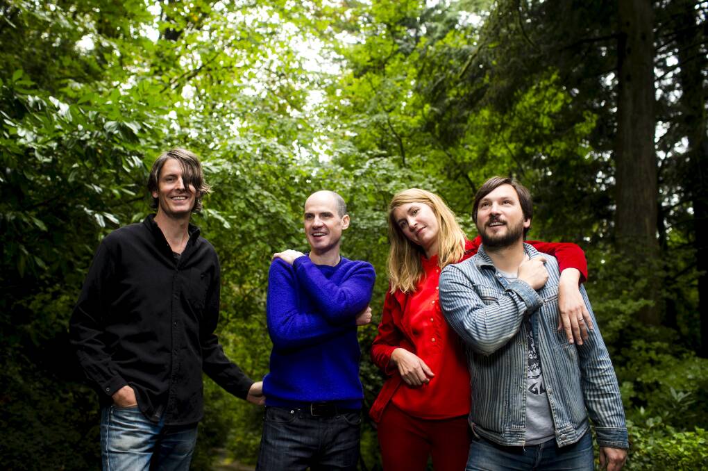 Former Pavement frontman Stephen Malkmus, left, says he enjoys the chemistry he has with the members of his new band The Jicks.