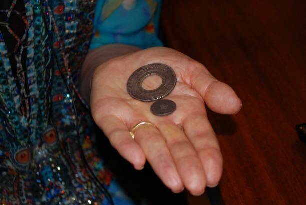The 1813 Holey Dollar and dump were Australia's first silver coins. Photo: Candice Barnes
