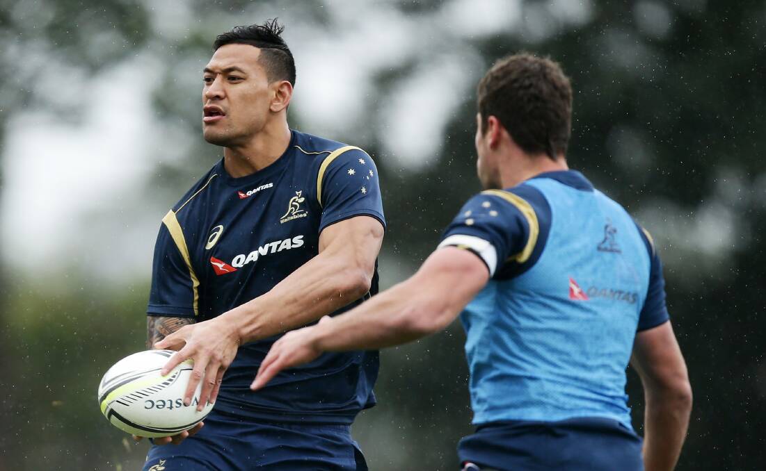 Israel Folau is not daunted by the prospect of playing the All Blacks at Eden Park. Picture: GETTY IMAGES