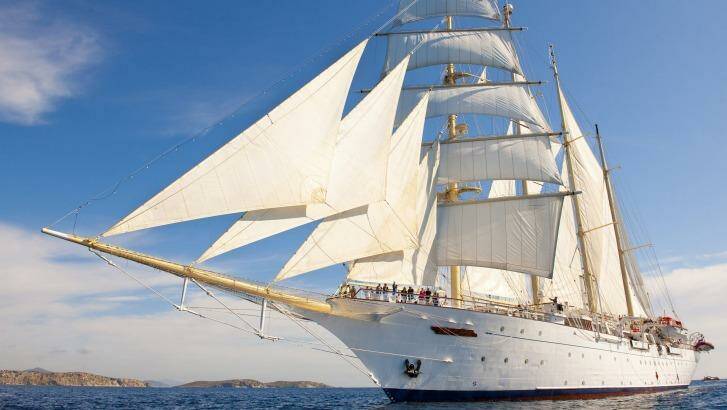 The Flying Clipper combines the romance of sail with contemporary facilities. Photo: Supplied