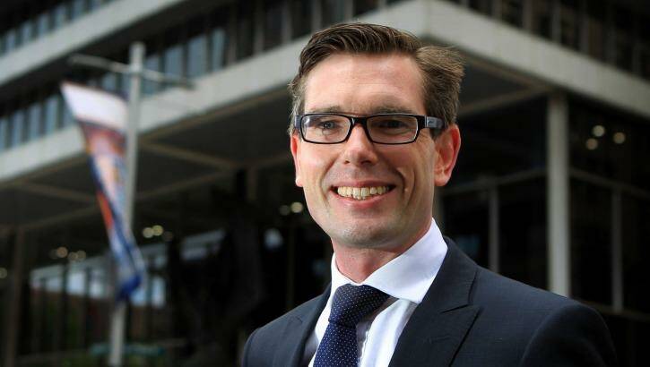 NSW Minister of Finance and Services Dominic Perrottet has been preparing the Land, Information and Property Unit for privatisation. Photo: James Alcock