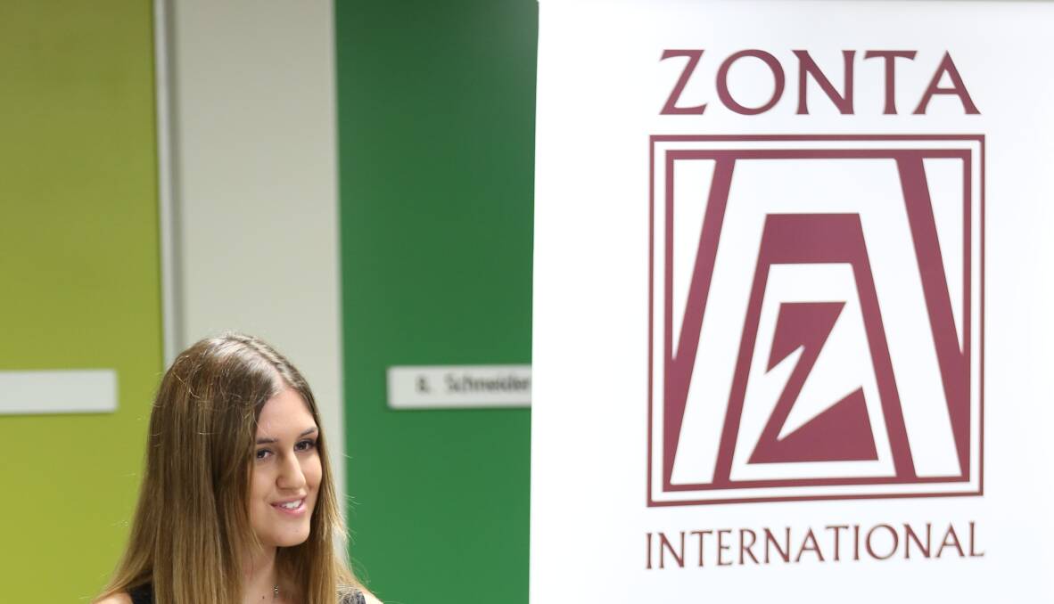  Z Club president Stefanie Mitrevski tells Zonta Club of Wollongong members about the birthing kit assembly day coming up on May 17 at St Mary Star of the Sea College. Picture: GREG ELLIS