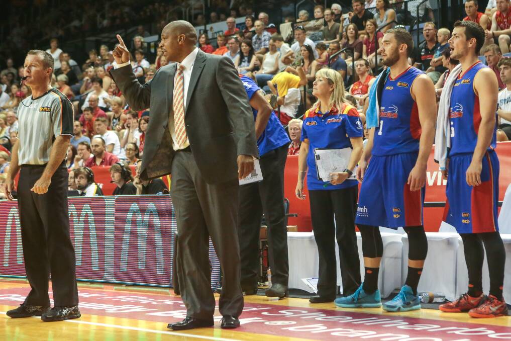 Adelaide coach Joey Wright during the game against the Hawks. Picture: ADAM McLEAN
