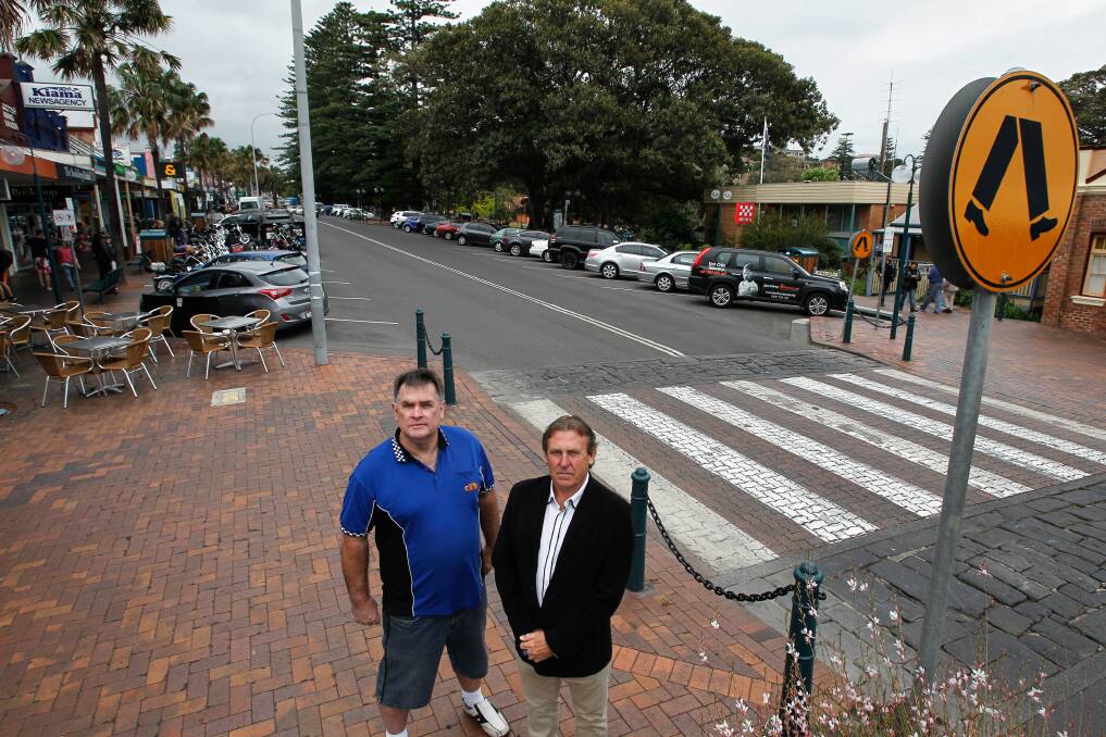 Kiama councillors Gavin McClure and Dennis Seage have welcomed the CCTV roll out in Kiama, which began this week. Picture: CHRISTOPHER CHAN