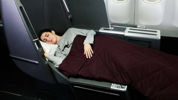 Qantas 747-400 business class: A lie-flat bed makes all the difference. Photo: Supplied
