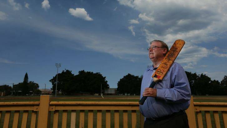 Denis Broad, pictured at Newcastle Number 1 Sports Ground, has been a regular spectator at the SCG cricket test match since the 1970s. Photo: Simone De Peak
