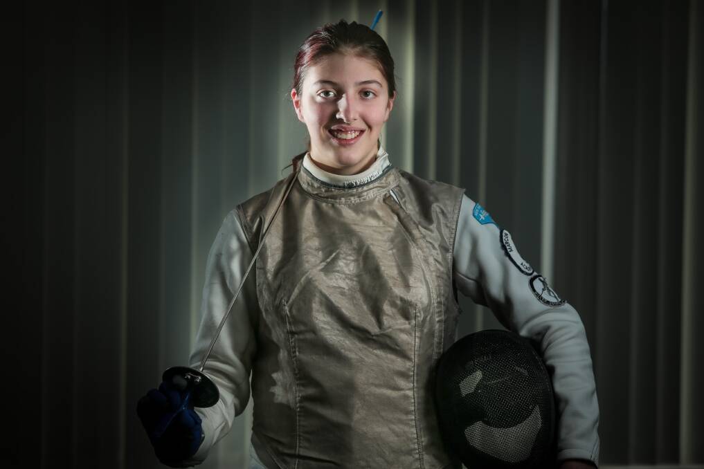 Wollongong fencer Courtney Buchanan is heading to South Africa to compete at the Commonwealth Cadet and Junior Fencing Championships. Picture: ADAM McLEAN