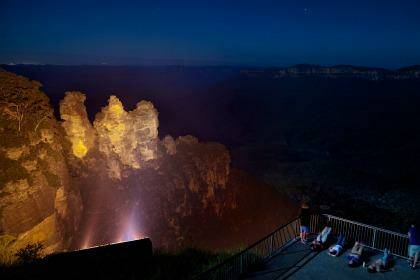 The Three Sisters at Katoomba are the Blue Mountains' most spectacular landmark. Photo: Wolter Peters