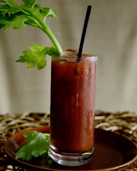 Luke Mangan's Bloody Mary <a href="http://www.goodfood.com.au/good-food/cook/recipe/bloody-mary-20131219-2znde.html"><b>(recipe here).</b></a> Photo: Marco Del Grande