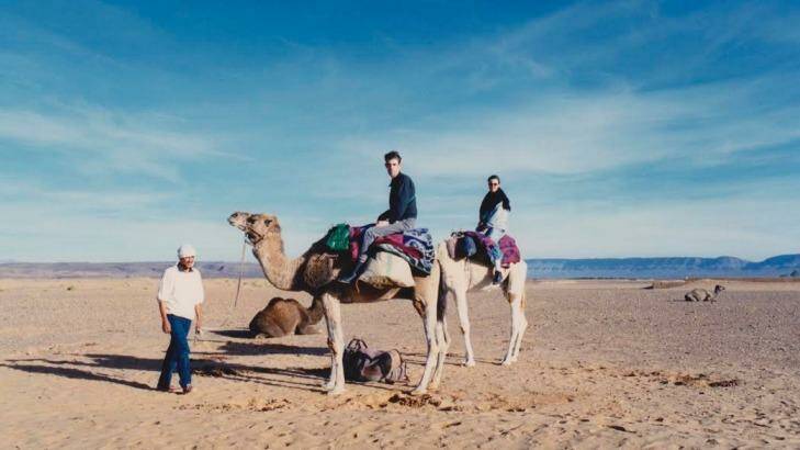 Lindy Percival and Lindsay Cobb on their Saharan adventure in November 1989. Photo: Supplied