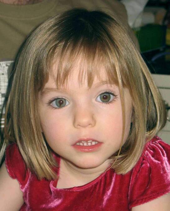 Madeleine McCann not long before she went missing from a holiday unit in Portugal.