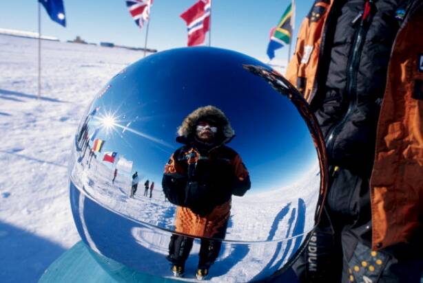 New route to the South Pole, 1999, with Eric Philips and Peter Hillary. Picture: JON MUIR