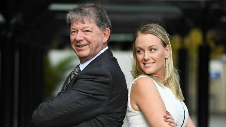 SMH News story by, Anna Patty. Story on workers Bio clocks. Photo shows, Marie Mulherin and Jeffrey Buckle are father and daughter. Marie is an evening person and works with NAB while Jeff is a morning person and works with CBA. Photo by, Peter Rae Thursday 18 May 2018 Photo: Peter Rae
