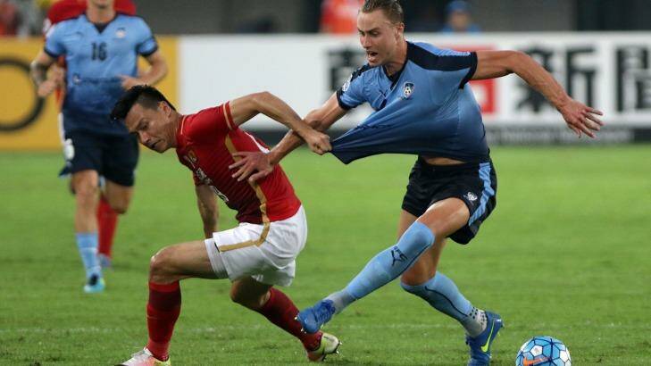 Not outclassed: Sydney FC fringe player Zac Anderson earned his stripes in China. Photo: Zhong Zhi