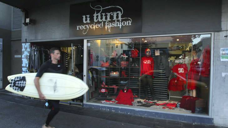 It ends up here: A U-Turn store selling recycled clothing in Bondi Beach. Photo: Dean Sewell